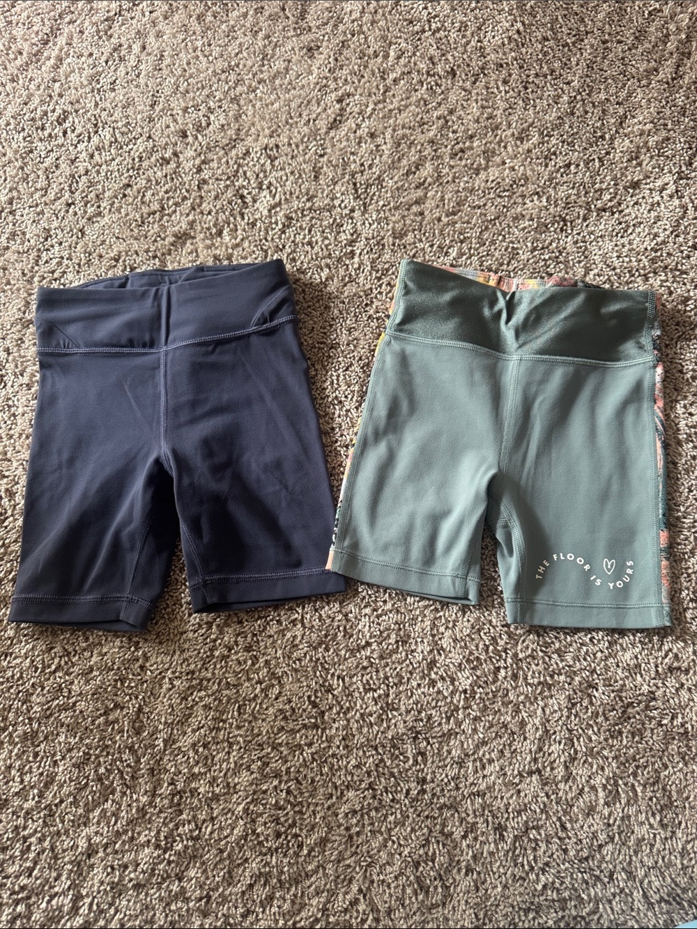 Athleta Girl 6 XS Bike Shorts Simone Biles Allyson Felix Collab Run Gymnastics